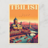 Tiflis Hauptstadt Georgia, Retro-Souvenirgeschenke Postkarte (Vorderseite)
