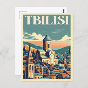 Tiflis Hauptstadt Georgia, Retro-Souvenirgeschenke Postkarte