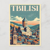 Tiflis Hauptstadt Georgia, Retro-Souvenirgeschenke Postkarte (Vorderseite)