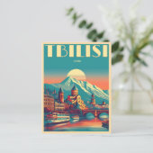 Tiflis Hauptstadt Georgia, Retro-Souvenirgeschenke Postkarte (Stehend Vorderseite)