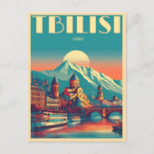 Tiflis Hauptstadt Georgia, Retro-Souvenirgeschenke Postkarte (Vorderseite)