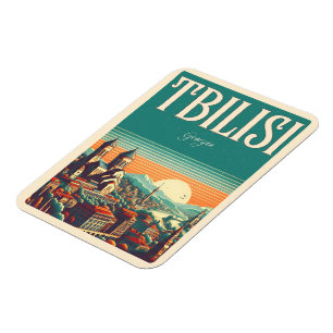 Tiflis Hauptstadt von Georgien, Retro-Souvenir-Ges Magnet