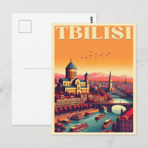 Tiflis Hauptstadt von Georgien, Retro-Souvenir-Ges Postkarte