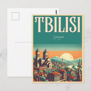 Tiflis Hauptstadt von Georgien, Retro-Souvenir-Ges Postkarte