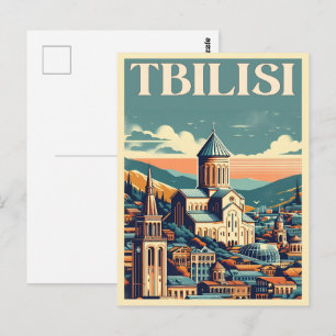 Tiflis Hauptstadt von Georgien, Retro-Souvenir-Ges Postkarte