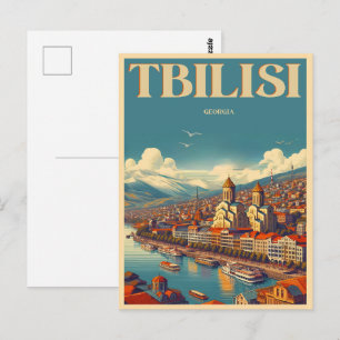 Tiflis Hauptstadt von Georgien, Retro-Souvenir-Ges Postkarte