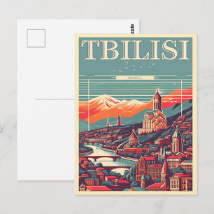 Tiflis Hauptstadt von Georgien, Retro-Souvenir-Ges Postkarte