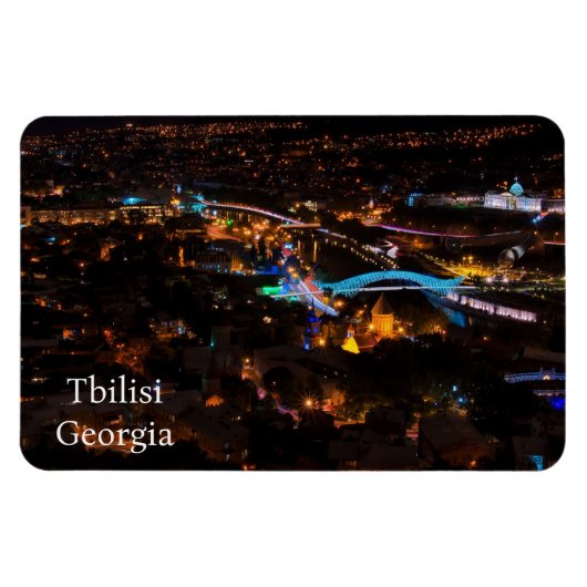Tiflis in der Nacht Magnet (Horizontal)