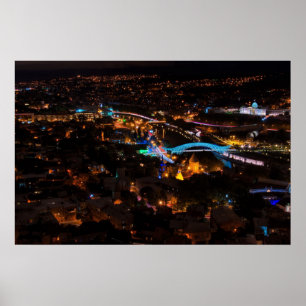 Tiflis in der Nacht Poster