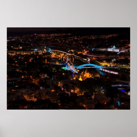 Tiflis in der Nacht Poster (Vorne)