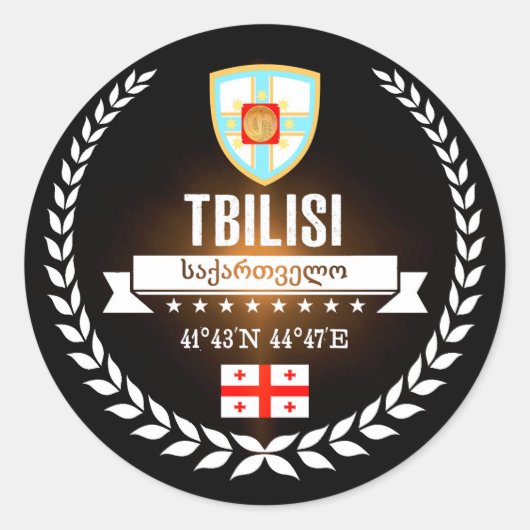 Tiflis Runder Aufkleber (Vorderseite)