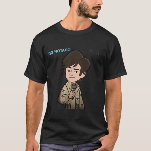 Tig Notaro Gezeichnet T-Shirt (Vorderseite)