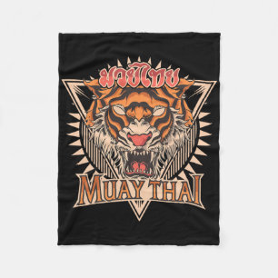 Tigar Muay Thai Mma Vintage Kickbox-Training _1 Fleecedecke