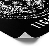 Tigar Style Muay Thai Vintage Kickbox-Training Poster (Ecke)