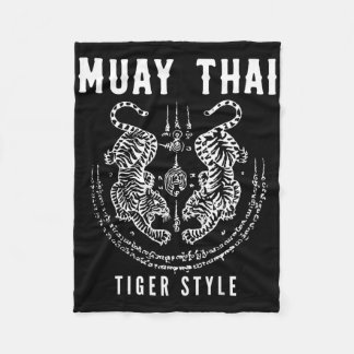 Tigar Style Muay Thai Vintage Kickboxing Training Fleecedecke
