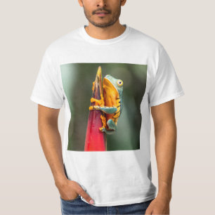 Tigelbeiniger Baumfrosch Grün Orange T-Shirt