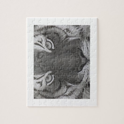 tiger和　パズル　水墨画　虎 puzzle (Vertikal)