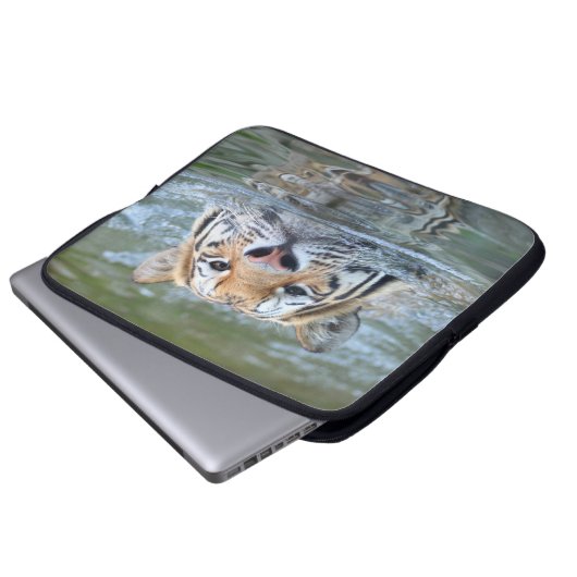 Tiger 028 laptopschutzhülle (Vorne Knopf)
