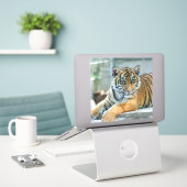 Tiger 034 aufkleber (Laptop auf Schreibtisch)