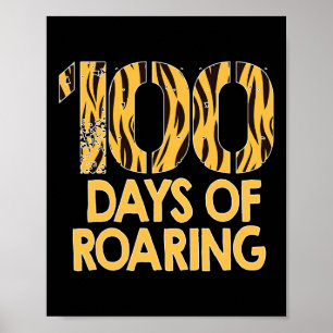 Tiger 100 Tage Roaring Spaß 100. Schultag Poster