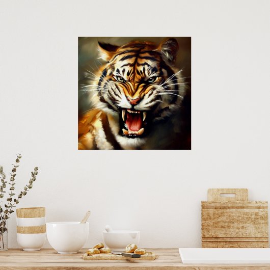 Tiger (10) Wildkatze Poster (Küche)