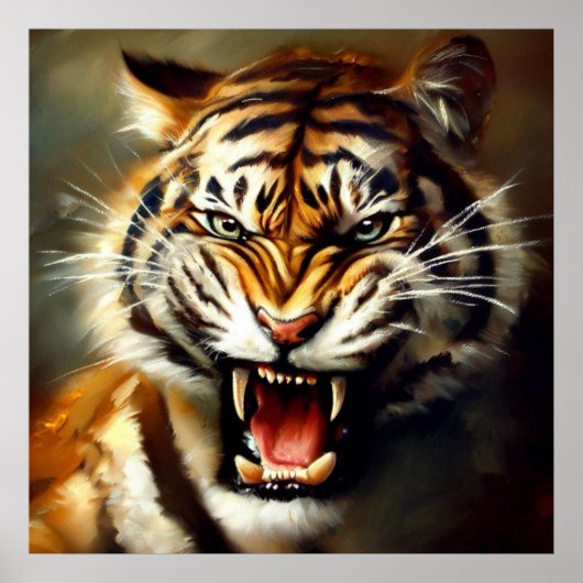 Tiger (10) Wildkatze Poster (Vorne)