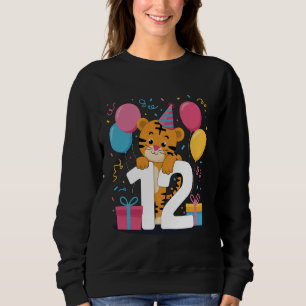 Tiger 12. Geburtstag für Junge Mädchen 12 Jahre al Sweatshirt
