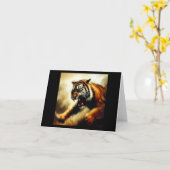 Tiger (14) Wildkatze Karte (Gelbe Blume)
