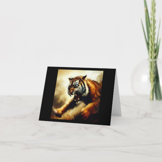 Tiger (14) Wildkatze Karte (Vorderseite)