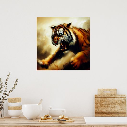 Tiger (14) Wildkatze Poster (Küche)