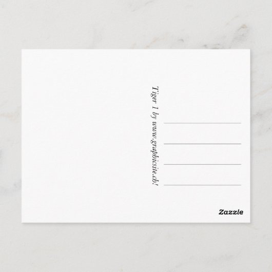 Tiger 1 - Postkarte (Rückseite)