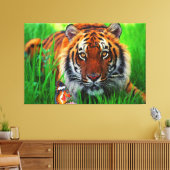 Tiger 1 überzogene Canvas Leinwanddruck (Insitu (Wohnzimmer))