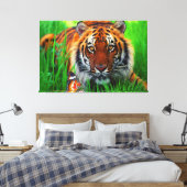 Tiger 1 überzogene Canvas Leinwanddruck (Insitu (Schlafzimmer))