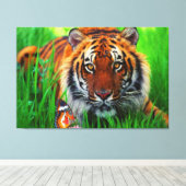 Tiger 1 überzogene Canvas Leinwanddruck (Insitu (Holzboden))