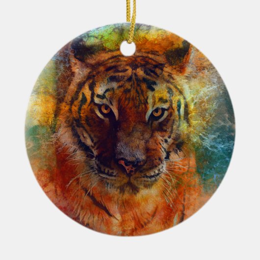 Tiger 2022 Keramik Ornament (Vorne)