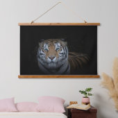 Tiger 26"x36" Vertikal (Portrait), ein Panel Wandteppich Mit Holzrahmen (Schlafzimmer)