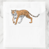 Tiger 2 rechteckiger aufkleber (Tasche)