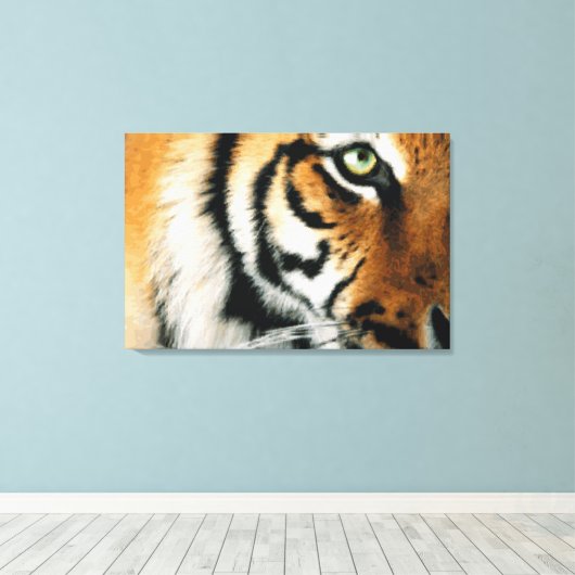 Tiger 2 - überzogene Canvas Leinwanddruck (Insitu (Holzboden))