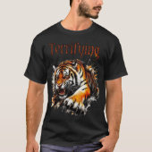 Tiger 3D Animation Graphics. T-Shirt (Vorderseite)