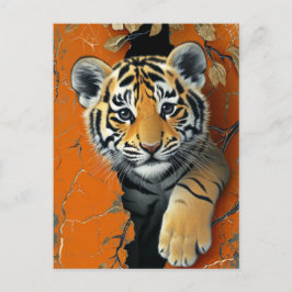 Tiger 3D-Illusion Postkarte