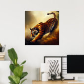 Tiger (4) Wildkatze Poster (Heimbüro)
