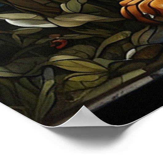 *~* TIGER 5:4 Gold AP68 Fantasy-Hartglas Poster (Ecke)