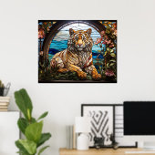 *~* TIGER 5:4 Golden AP68 Fantasy-Hartglas Poster (Heimbüro)
