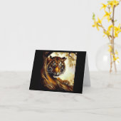 Tiger (5) Wildkatze Karte (Gelbe Blume)