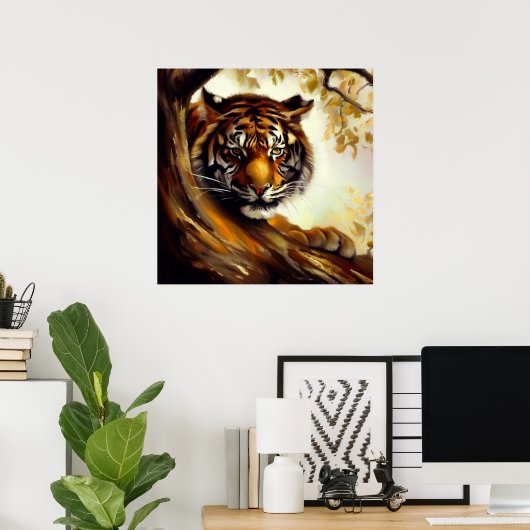 Tiger (5) Wildkatze Poster (Heimbüro)