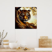 Tiger (5) Wildkatze Poster (Küche)