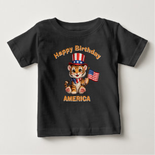 Tiger (5n) Patriotisches Kinder T-Shirt