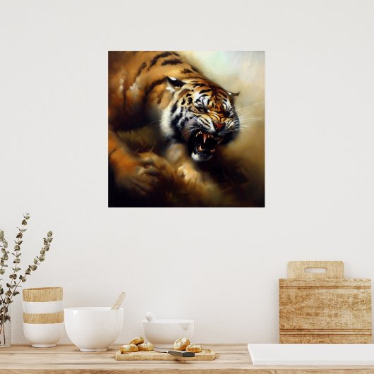 Tiger (6) Wildkatze Poster (Küche)