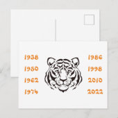 Tiger-Abbildung Schwarz-weiß Postkarte (Vorne/Hinten)
