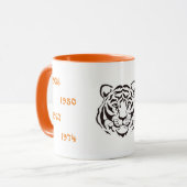 Tiger-Abbildung Schwarz-weiß Tasse (Vorderseite Links)